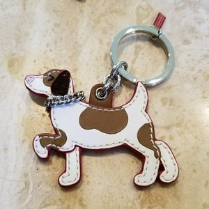 Coach Dog Key Fob Ring Bag Charm - NEW